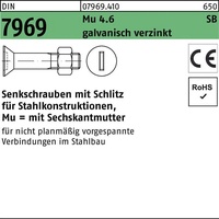 Industrial Quality Supplies DIN 7969 Senkkopfschraube M24x90 Stahl 4.6