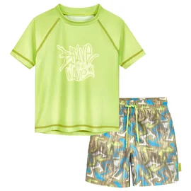 Playshoes Jungen Zweiteiler Rash-Guard-Set, Wave Grün, 86-92