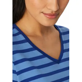 SCHIESSER Schlafanzug Pyjama Blau 42