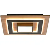 just light. Just Light LED-Deckenleuchte Tola 7,2 cm x 40 cm x 40 cm Schwarz