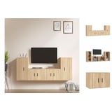 vidaXL 4-tlg. TV-Schrank-Set Sonoma-Eiche Holzwerkstoff