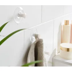 Tchibo - 3 Haken mit Saugnapf - beige
