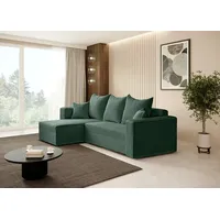 beautysofa Ecksofa Hamlet Cordstoff grün