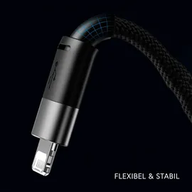 Baseus USB-C auf Micro + Lightning 1,2 m Schwarz