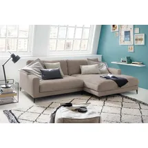 KAWOLA Ecksofa Cara Cord Recamiere rechts taupe