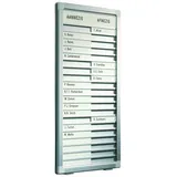 Legamaster Anwesenheitstafel 26 x 54 cm Silber