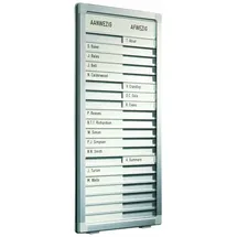 Legamaster Anwesenheitstafel 26 x 54 cm Silber