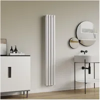 neu.haus Designheizkörper Nore 1600 x 240 mm 812 W weiß Mittelventil