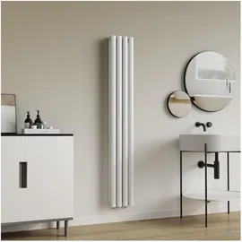 neu.haus Designheizkörper Nore 1600 x 240 mm 812 W weiß Mittelventil