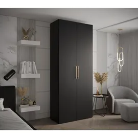 abiks möbel Drehtürenschrank INOVA 100 x 236,7 x 47 cm Schwarz/Gold