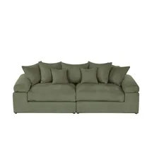 Smart Big Sofa Lionore ¦ grün ¦ Maße (cm): B: 242 H: 86 T: 121.0