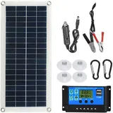 Tragbares, flexibles Solarpanel-Kit mit 300 W, 12/24 V, Schalter, USB-Ladeschnittstelle, Solarpanel mit Controller, wasserdichte Solarzellen für