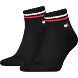 Tommy Hilfiger TH UNI TJ QUARTER 2P ICONIC 2 Paar Schwarz 35-38