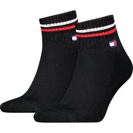 Tommy Hilfiger TH UNI TJ QUARTER 2P ICONIC 2 Paar Schwarz 35-38