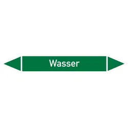 Rohrleitungskennzeichen Wasser - 100x15 mm Folie selbstklebend
