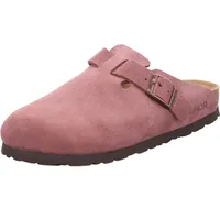 Rohde Damen Clog Leder Pantolette robust klassisch Schnalle Alba 6071, Größe:41 EU, Farbe:Rosa - 41