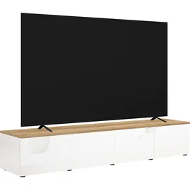 Home Affaire Easy Lowboard 245 cm Weiß Kunststoff/Metall/Holzwerkstoff