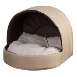 Best for Pets – Haustierbett 62x52 cm | Hundebett & Hundehütte für kleine Hunde | Waschbare Hundehöhle & Indoor geeignet | Katzenbett mit PVC-Bezug, gesteppter Innenseite & abnehmbarem Kissen