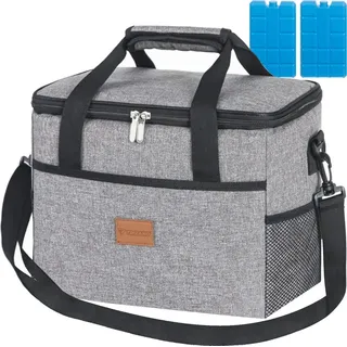 TRIZAND Isolierte Thermotasche Auslaufsicher Wasserfest Kühltasche für Lebensmittel Getränke Picknik Strand Lunch 23843, Größe:20 L