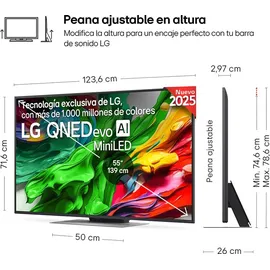 LG 55QNED87A6B 55" 4K QNED evo AI Smart TV