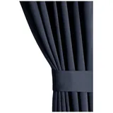 restilo Blackout Vorhang 140x175 cm Indigo 1 St. Ösenschal Verdunkelungsvorhang Blickdicht Fensterdekoration Dekoschal Dekorvorhang Blackout