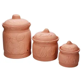 Mambocat 3er Set Terra Tontöpfe braun 3 x 1,5 l