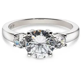 Bruno Banani Solitärring Schmuck Geschenk Verlobungsring rhodiniert, mit Zirkonia (synth) silberfarben 54