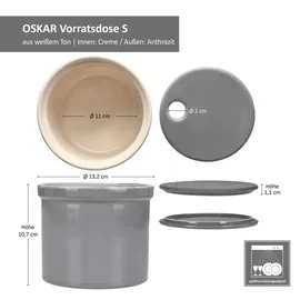Mambocat Oskar Vorratsdose S grau Ø 13,2 cm