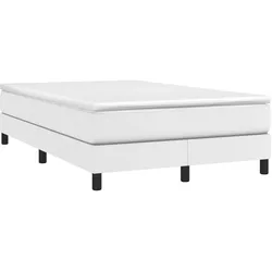 vidaXL Bettgestell Weiß 120x200 cm Kunstleder