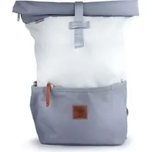 360° Taschen Lotse Wickelrucksack Segeltuch weiß, Gurt grau