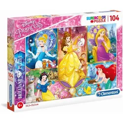 Clementoni - Brilliant Puzzle - Princess, 104 Teile