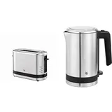 WMF Küchenminis 1-Scheiben Toaster Langschlitz XXl-Toast Brötchenaufsatz 7 Bräunungsstufen Überhitzungsschutz & Küchenminis Mini Reise-Wasserkocher Edelstahl,8l, elektrischer Wasserkocher, 18 W