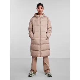 Pieces Pcbee NEW LONG PUFFER JACKET Bc, Silver mink), S - S