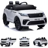 ES-Toys Kinder Elektroauto Range Rover Velar EVA-Reifen Stoßdämpfer Scheinwerfer weiss