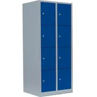 Classix Schließfachschrank Stahl 80,0 x 50,0 x 180,0 cm blau/lichtgrau 8 Fächer abschließbar