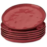 Mirabeau Teller-Set Biarré rot 6er Set
