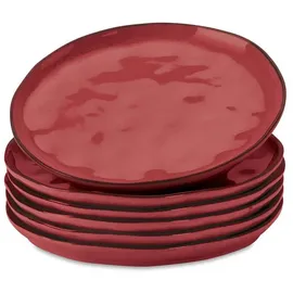 Mirabeau Teller-Set Biarré rot 6er Set