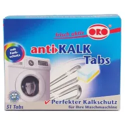 ORO®-frisch-aktiv anti-KALK für Waschmaschinen 04112 , 1 Packung = 51 x 16 g Tabletten