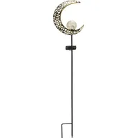 NORTHPOINT LED Solar Gartenstab Solarstecker Außenbereich mit Dämmerungssensor Mond