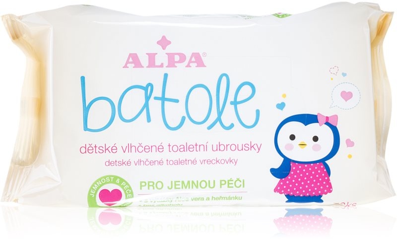 Alpa Toddler Wet wipes sanfte Feuchttücher für Kleinkinder für empfindliche Oberhaut 72 St.