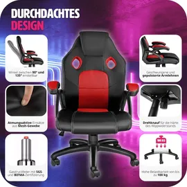 Tectake Mike schwarz/rot