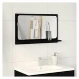 vidaXL Badspiegel Schwarz Eichen-Optik 60 x 10,5 x 37 cm Holzwerkstoff