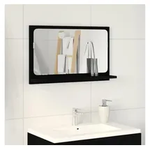 vidaXL Badspiegel Schwarz Eichen-Optik 60 x 10,5 x 37 cm Holzwerkstoff
