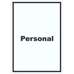 Personal Schild mit Text hochkant A4 (210x297mm)