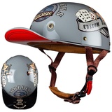 Motorrad Halbschalen Halbhelm Halbschalenhelm Baseballmütze-Helm Baseball Cap Motorradhelm Mit ECE-Zulassung Cruiser Chopper Scooter Helm Für Bike Cruiser Chopper Moped Scooter