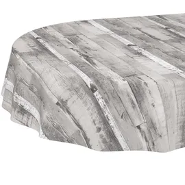 ANRO Tischdecke Wachstuchtischdecke Oval 140 x 180 cm Braun