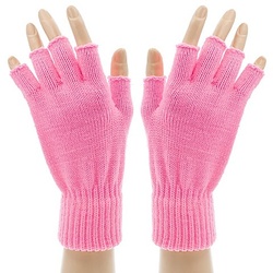 Strick-Handschuhe, rosa