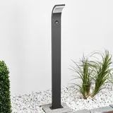LUCANDE Außenleuchte Aluminium 100 cm inkl. Bewegungsmelder schwarz