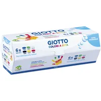 Giotto Fingerfarbe 6 600 ml Mehrfarbig