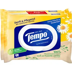 Tempo Feuchttücher Sanft & Pflegend Duo-Pack 1-lagig